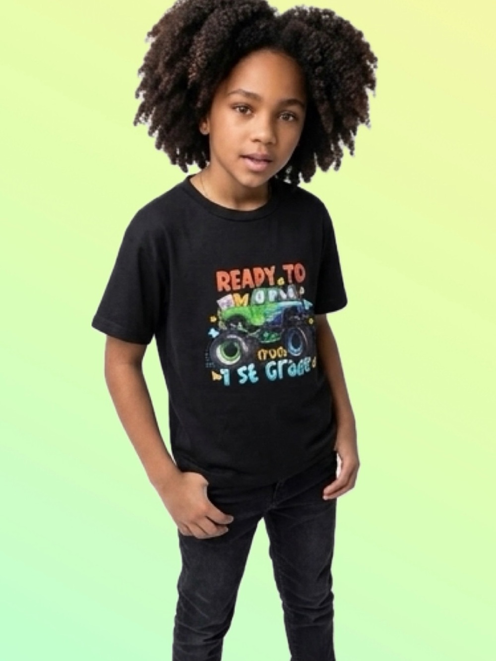 Back to School Unisex Black Short Sleeve First Grade Graphic Tee